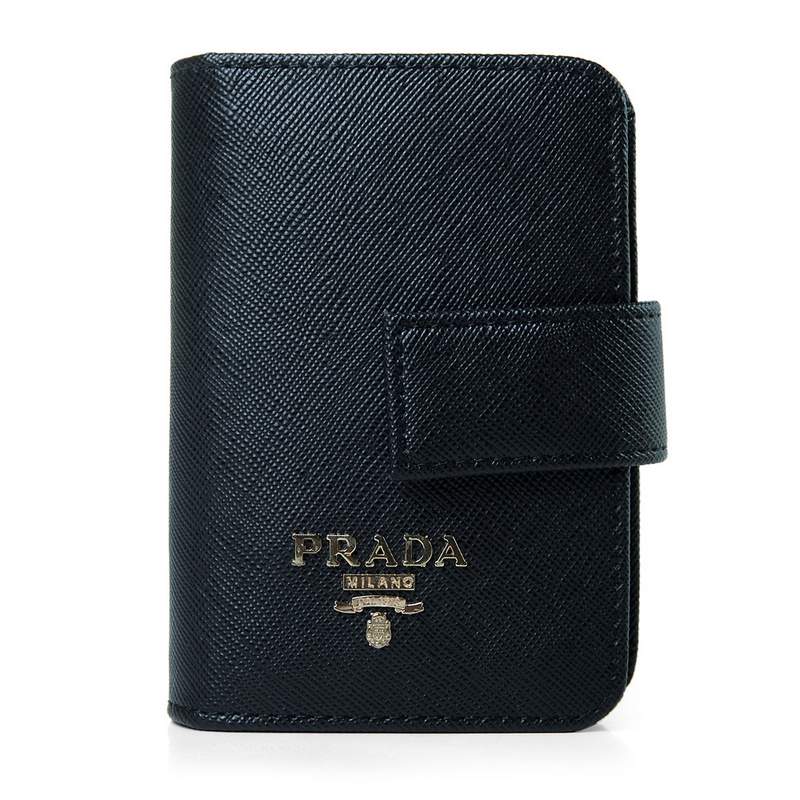 Knockoff Prada Real Leather Wallet 1138 black